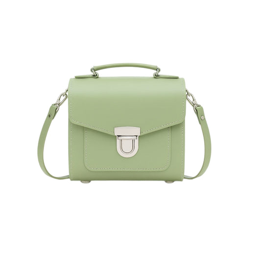 Handmade Leather Sugarcube Handbag - Sage Green