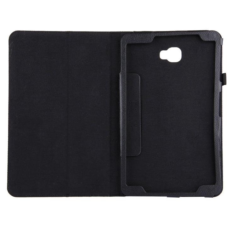 For Galaxy Tab A 10.1 / T580 Litchi Texture Magnetic Horizontal Flip Leather Case with Holder & Sleep / Wake-up Function, Galaxy Tab A 10.1 (2016)