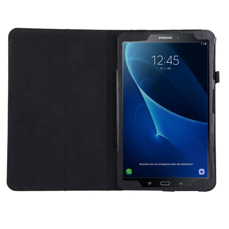 For Galaxy Tab A 10.1 / T580 Litchi Texture Magnetic Horizontal Flip Leather Case with Holder & Sleep / Wake-up Function, Galaxy Tab A 10.1 (2016)