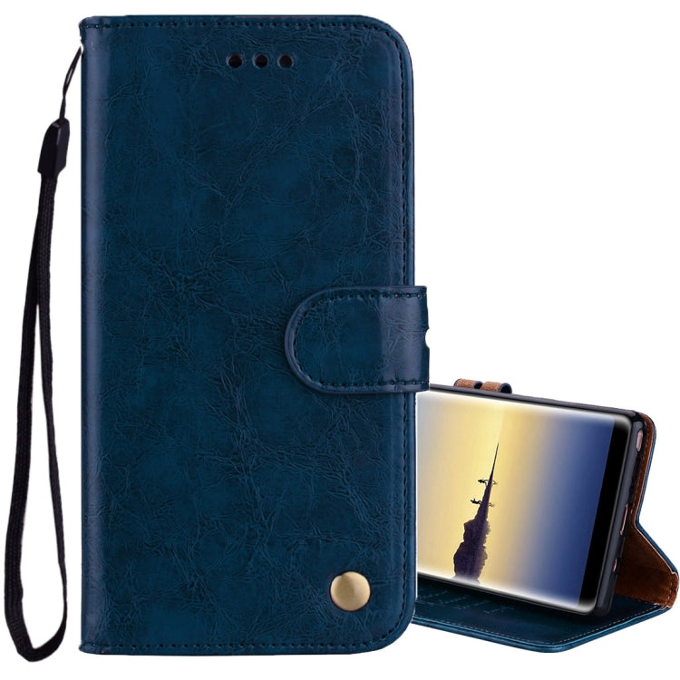 For Samsung Galaxy Note 8 Business Style Oil Wax Texture Horizontal Flip Leather Case with Holder & Card Slots & Wallet, For Galaxy Note 8