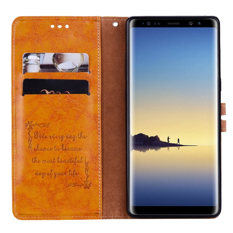 For Samsung Galaxy Note 8 Business Style Oil Wax Texture Horizontal Flip Leather Case with Holder & Card Slots & Wallet, For Galaxy Note 8
