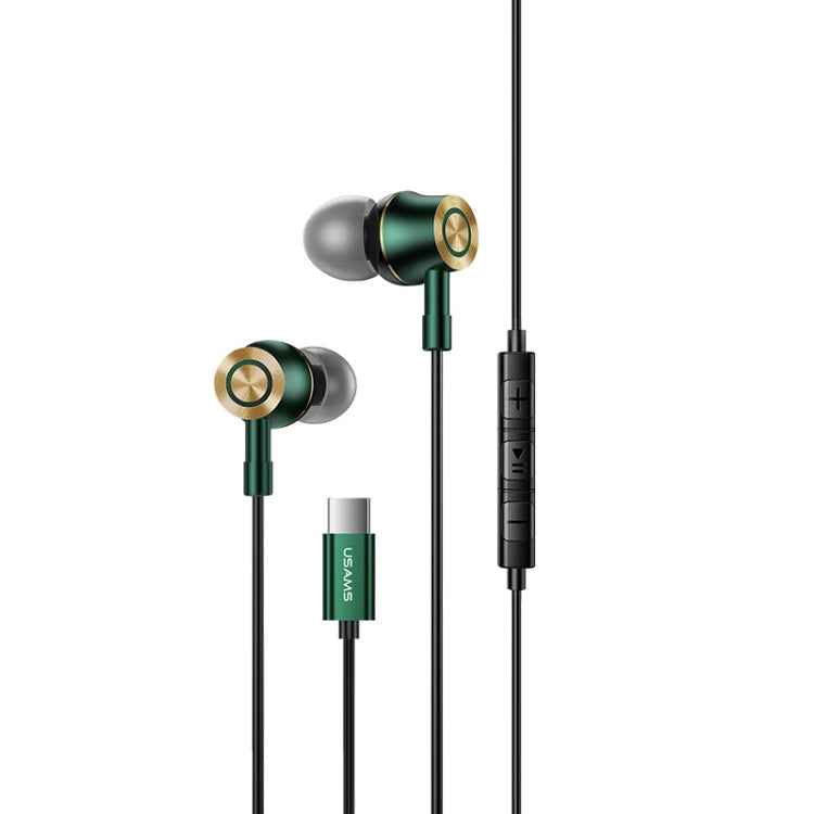 USAMS US-SJ482 EP-43 Wired In Ear USB-C / Type-C Interface Metal Digital HiFi Noise Reduction Earphones with Mic & Digital Chip, Length: 1.2m