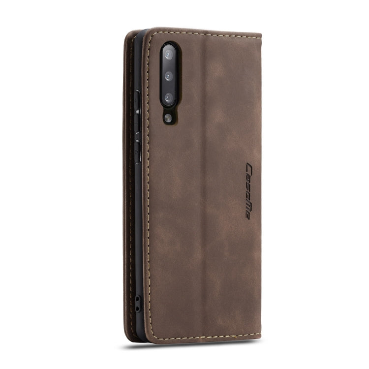 CaseMe-013 Multifunctional Retro Frosted Horizontal Flip Leather Case for Galaxy A70, with Card Slot & Holder & Zipper Wallet & Photo Frame, For Galaxy A70