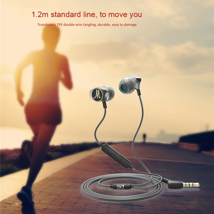 QKZ DM7 High-quality In-ear All-metal Sports Music Headphones, Basic Version