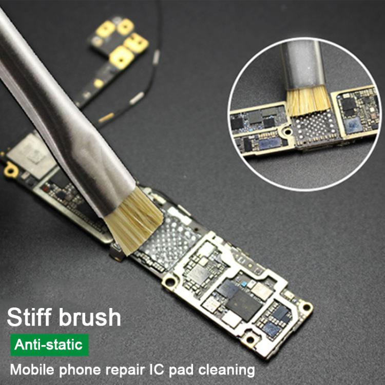 Anti-static Brush ESD Safe Motherboard Cleaning Tools For Mobile Phone PCB Electronic Repair Tools, Double Head Brush White