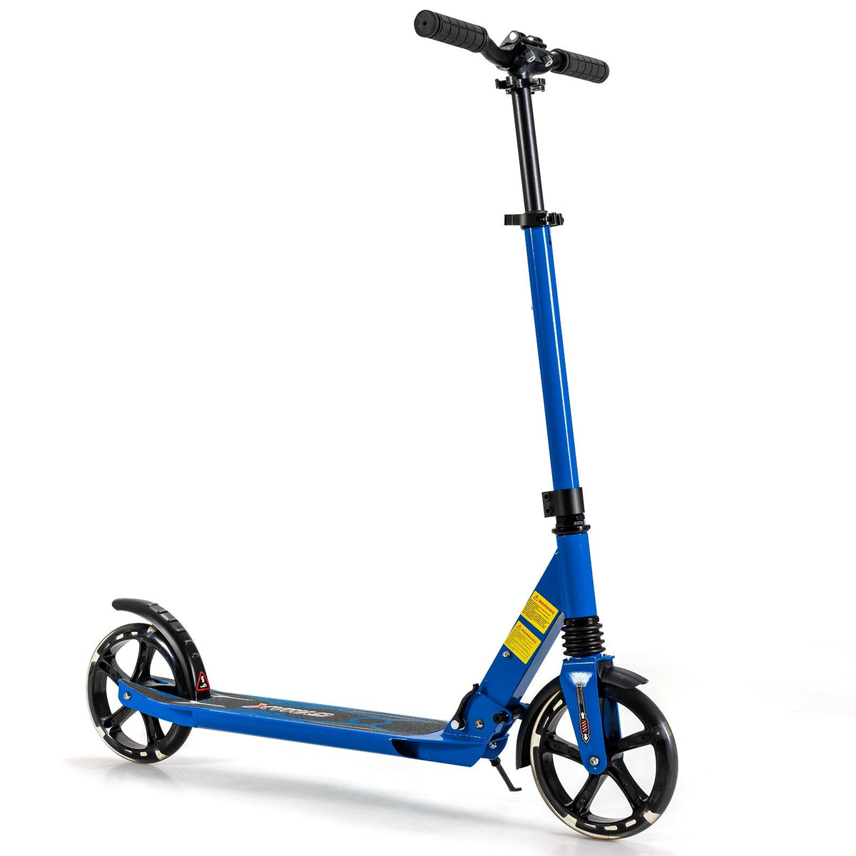 Folding Kick Scooter with Large Wheels for Age 8+ Kids Teens Adults-Black