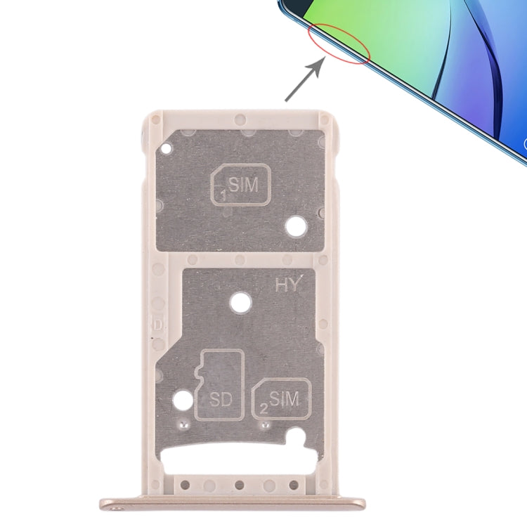 2 SIM Card Tray / Micro SD Card Tray for Huawei Enjoy 6 / AL10, For Huawei Enjoy 6 / AL10