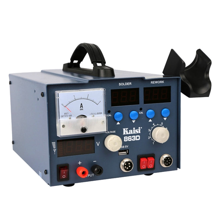 Kaisi K-863D 3 in 1 Hot Air Gun Soldering Station SMD Rework Station With 3A DC Power Supply for Phone PCB Welding Repair Machine, US Plug, K-863D, US Plug, K-863D, EU Plug