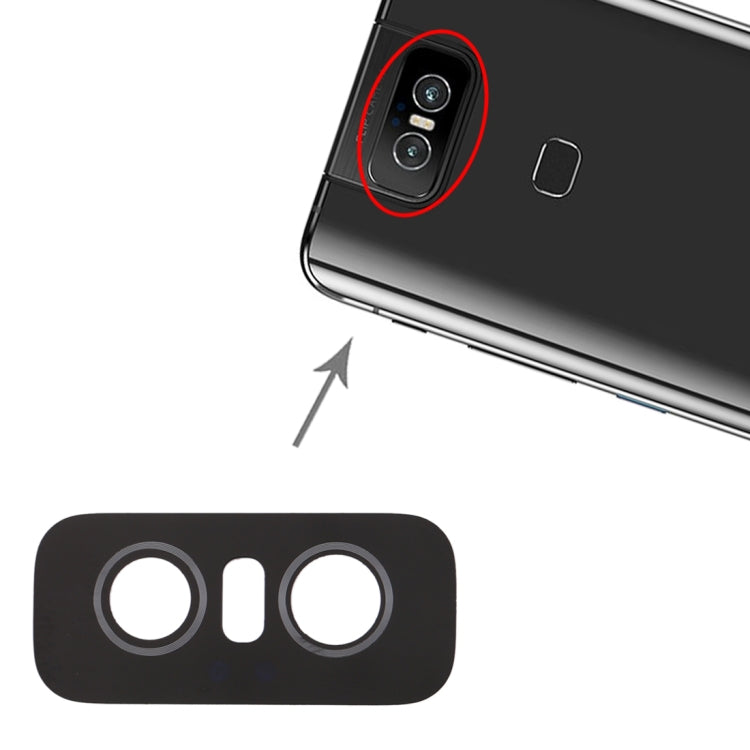 Back Camera Lens for Asus Zenfone 6 ZS630KL l01WD, For Zenfone 6 ZS630KL