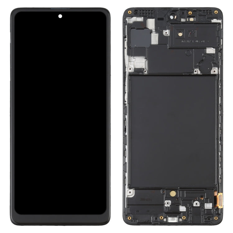 OLED Material LCD Screen and Digitizer Full Assembly with Frame for Samsung Galaxy A71 SM-A715(6.39 inch), For Samsung Galaxy A716.39 inch (OLED)