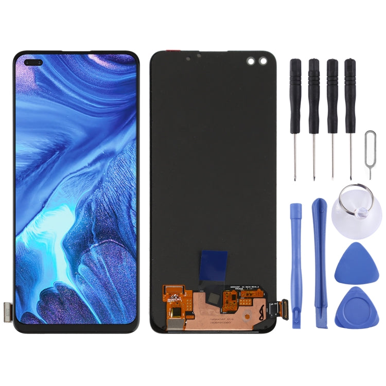 Original AMOLED Material LCD Screen and Digitizer Full Assembly for OPPO Reno4, For OPPO Reno4 4G(AMOLED)