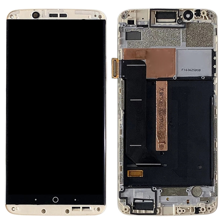 AMOLED Material LCD Screen and Digitizer Full Assembly With Frame for ZTE Axon 7 A2017 A2017U A2017G, For ZTE Axon 7