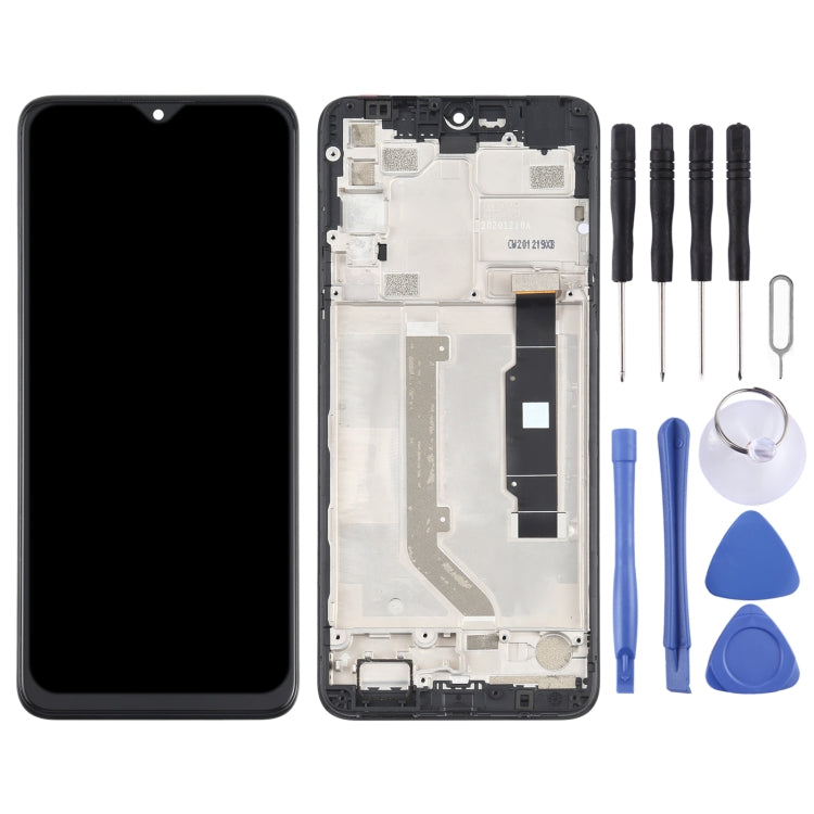 LCD Screen and Digitizer Full Assembly with Frame for TCL 20 SE T761H, For TCL 20 SE