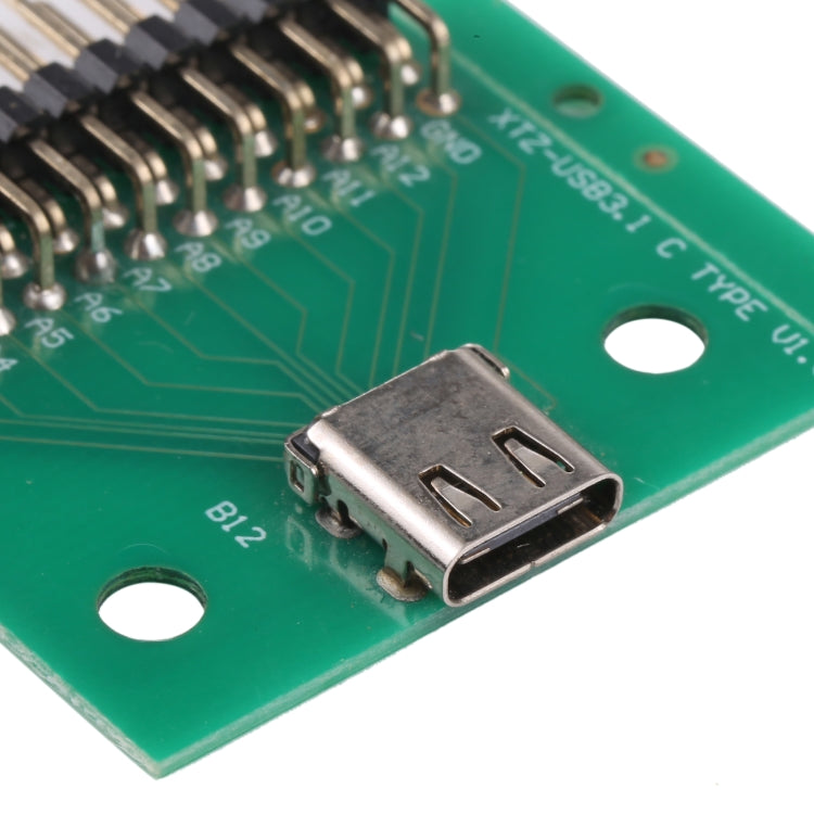 Double-sided Positive and Negative Type C Female Test Board USB 3.1 with PCB 24P Female Connector, Type C Female