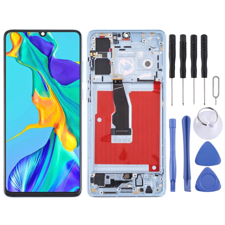 LCD Screen and Digitizer Full Assembly With Frame for Huawei P30, For Huawei P30, For Huawei P30 (Breathing Crystal)