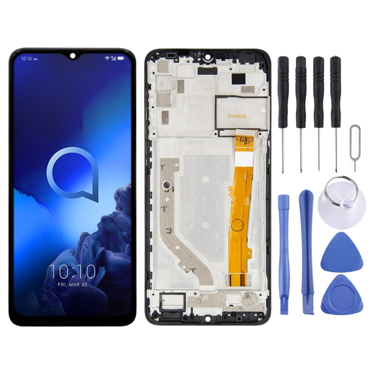 LCD Screen and Digitizer Full Assembly With Frame for Alcatel 3X 2019 5048Y 5048U 5048 OT5048Y OT5048, For Alcatel 3X 2019