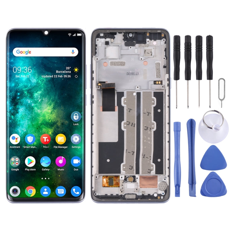 Original LCD Screen and Digitizer Full Assembly with Frame for TCL 10 Plus, For TCL 10 Plus(Purple), For TCL 10 Plus(Original)