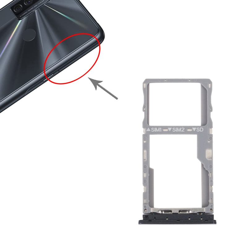 For TCL 20 SE Original SIM Card Tray + SIM / Micro SD Card Tray, For TCL 20 SE