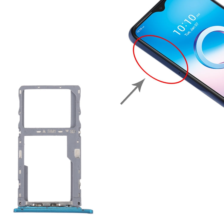 For Alcatel 3L 2020 Original SIM Card Tray + Micro SD Card Tray, For Alcatel 3L 2020