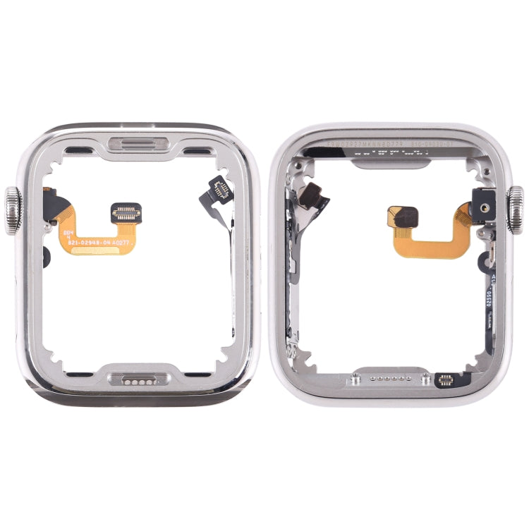 For Apple Watch Series 6 44mm LTE Version Stainless Steel Middle Frame Bezel Plate with Loudspeaker / Power / Rotating Shaft Flex Cable, Series 6 44mm(LTE Version)