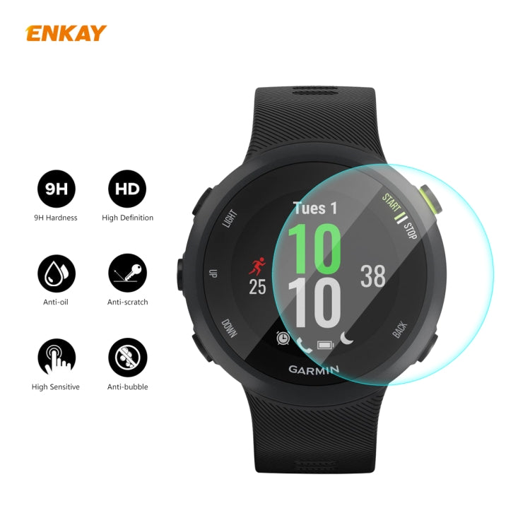 ENKAY Hat-Prince 0.2mm 9H 2.15D Curved Edge Tempered Glass Screen Protector  Watch Film, For Garmin Forerunner 45 / 45S, For Garmin Forerunner 735 / 735XT, For Garmin Instinct Tactical, For Garmin Approach S62, For Garmin Swim 2