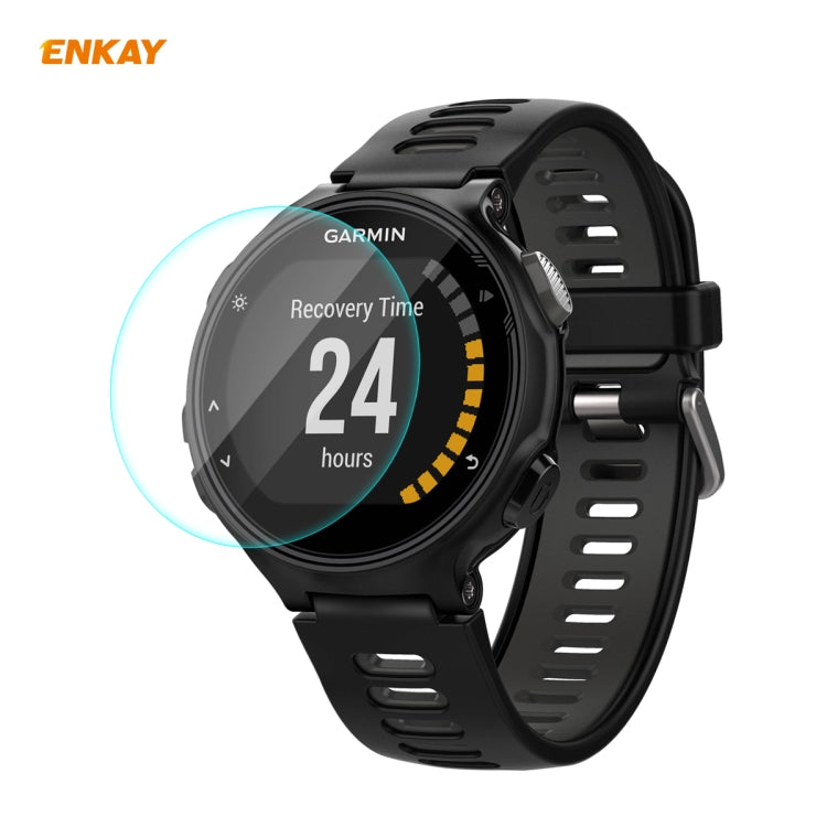 ENKAY Hat-Prince 0.2mm 9H 2.15D Curved Edge Tempered Glass Screen Protector  Watch Film, For Garmin Forerunner 45 / 45S, For Garmin Forerunner 735 / 735XT, For Garmin Instinct Tactical, For Garmin Approach S62, For Garmin Swim 2