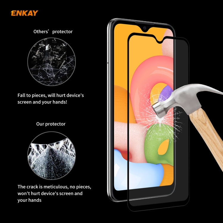 ENKAY Hat-Prince Full Glue 0.26mm 9H 2.5D Tempered Glass Full Coverage Film, For Galaxy A01, For Galaxy A11 / M11, For Galaxy M31 / M21, For Galaxy A21s, For Galaxy A31, For Galaxy A41