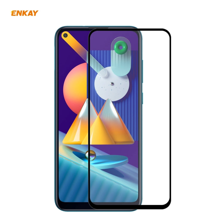 ENKAY Hat-Prince Full Glue 0.26mm 9H 2.5D Tempered Glass Full Coverage Film, For Galaxy A01, For Galaxy A11 / M11, For Galaxy M31 / M21, For Galaxy A21s, For Galaxy A31, For Galaxy A41