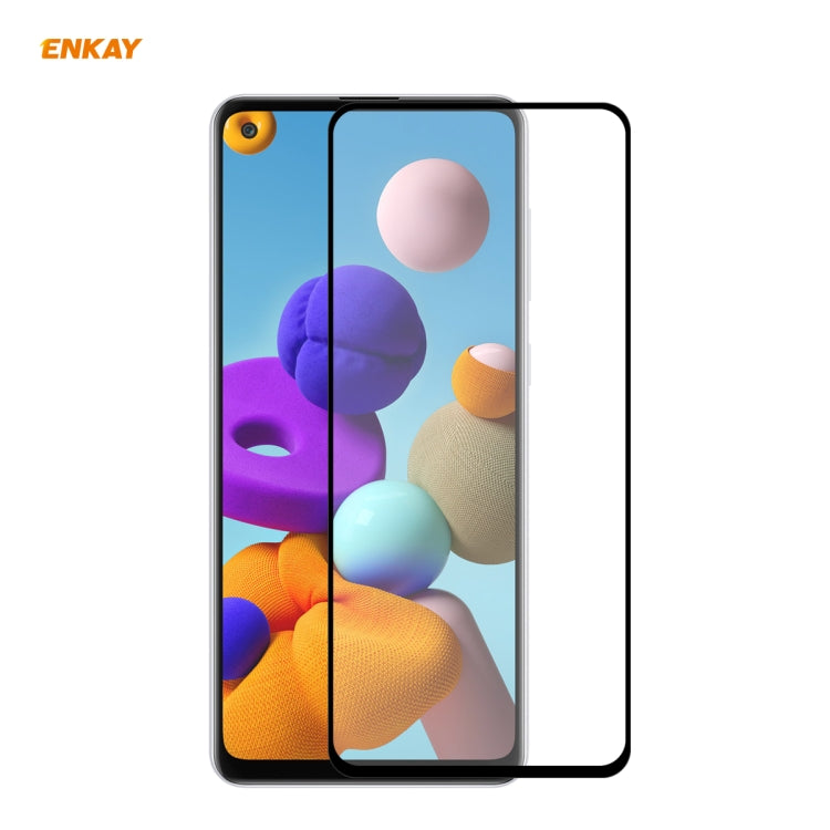 ENKAY Hat-Prince Full Glue 0.26mm 9H 2.5D Tempered Glass Full Coverage Film, For Galaxy A01, For Galaxy A11 / M11, For Galaxy M31 / M21, For Galaxy A21s, For Galaxy A31, For Galaxy A41