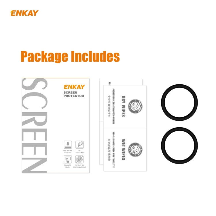 2 PCS ENKAY Hat-Prince 3D Full Screen Soft PC Edge + PMMA HD Screen Protector Film, For Huawei Watch GT 2 42mm, For Samsung Galaxy Active 2 40mm, For Samsung Galaxy Active 2 44mm, For Xiaomi Mi Band 4, For Fitbit Versa 2