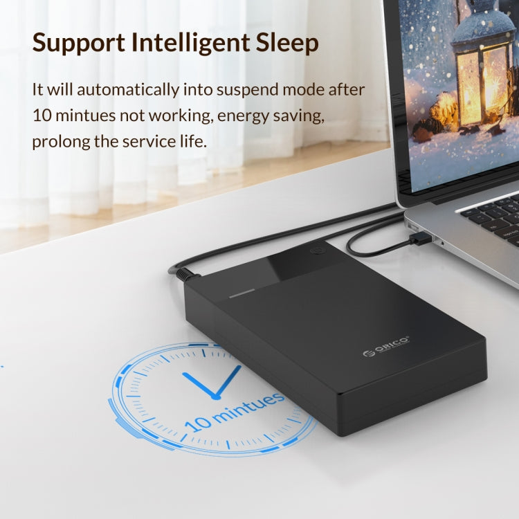 ORICO 3599U3 2.5 / 3.5-Inch Portable Hard-Drive Enclosure, EU Plug, EU Plug