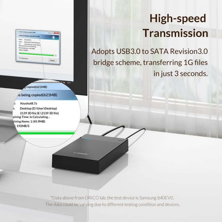 ORICO 3599U3 2.5 / 3.5-Inch Portable Hard-Drive Enclosure, EU Plug, EU Plug