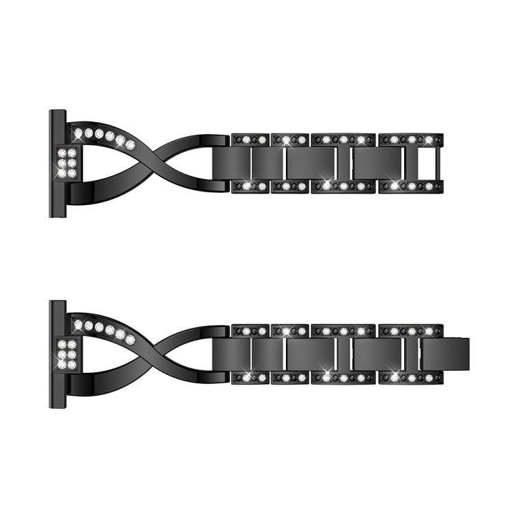 X-shaped Diamond-studded Solid Stainless Steel Wrist Strap Watch Band for Samsung Gear S3