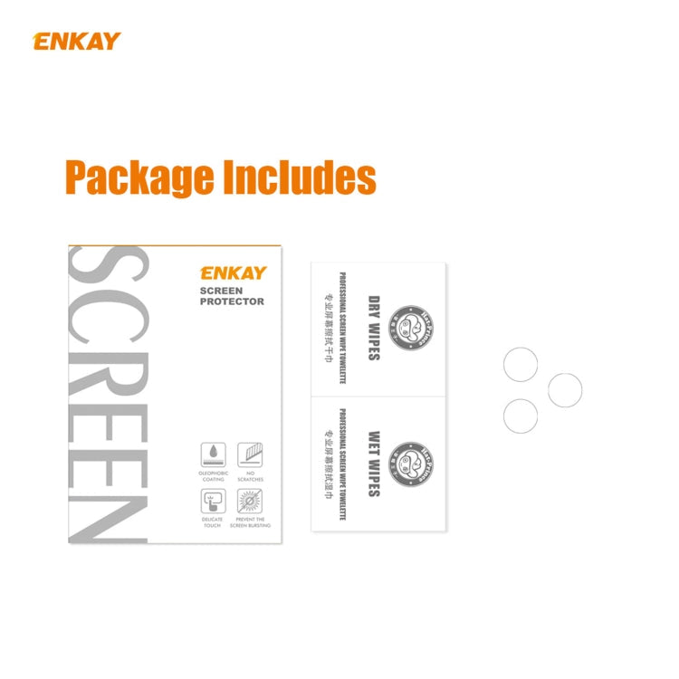 For iPhone 12 Pro / 12 Pro Max ENKAY Hat-Prince 0.2mm 9H 2.15D Round Edge Rear Camera Lens Tempered Glass Film 3 PCS/Set, 1 Set, 2 Set, 5 Set, 10 Set