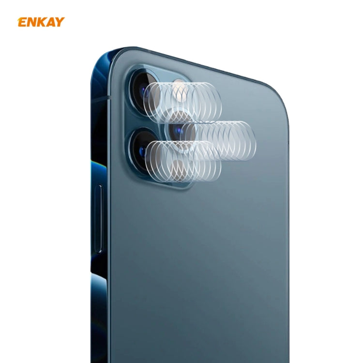 For iPhone 12 Pro / 12 Pro Max ENKAY Hat-Prince 0.2mm 9H 2.15D Round Edge Rear Camera Lens Tempered Glass Film 3 PCS/Set, 1 Set, 2 Set, 5 Set, 10 Set