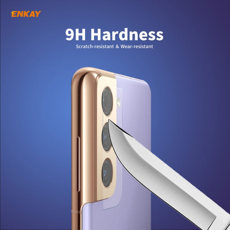 10 PCS ENKAY Hat-Prince 0.2mm 9H 2.15D Round Edge Rear Camera Lens Tempered Glass Film Protector, For Samsung Galaxy S21(10 PCS), For Samsung Galaxy S21+(10 PCS), For Samsung Galaxy S21 Ultra(10 PCS)
