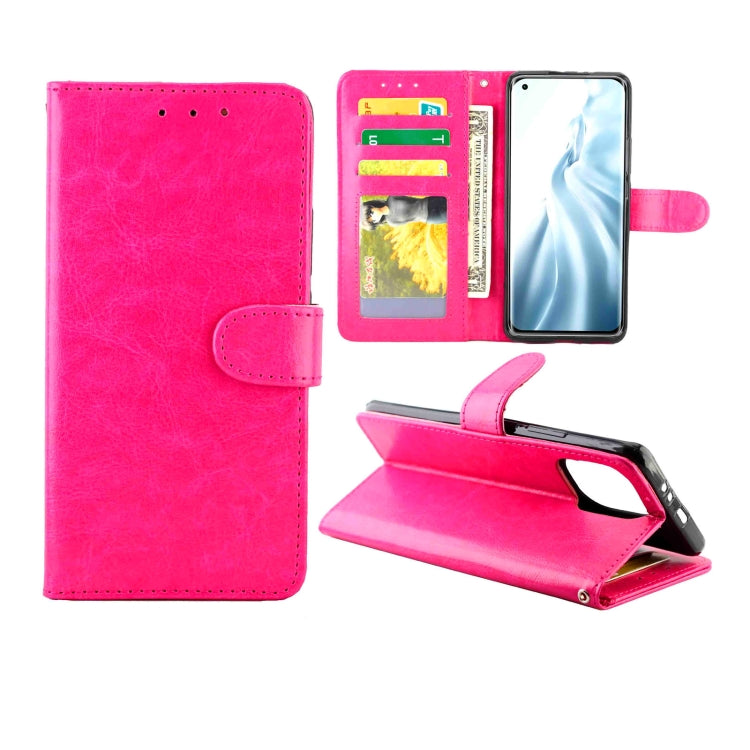 Crazy Horse Texture Leather Horizontal Flip Protective Case with Holder & Card Slots & Wallet & Photo Frame, For Xiaomi Mi 11