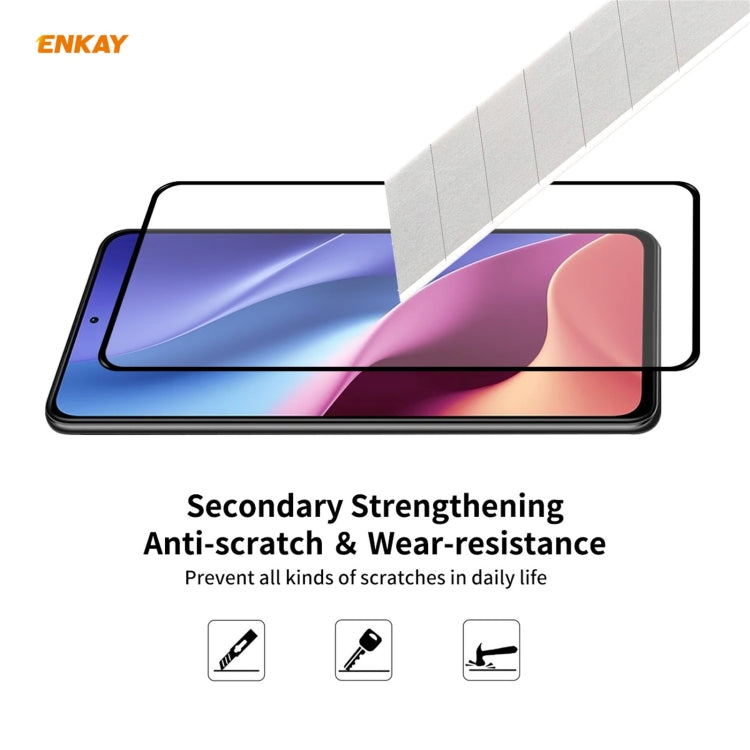 2 PCS ENKAY Hat-Prince Full Glue 0.26mm 9H 2.5D Tempered Glass Full Coverage Film, For Xiaomi Poco F3(2pcs), For Xiaomi Mi 11X / 11X Pro / 11i(2pcs)