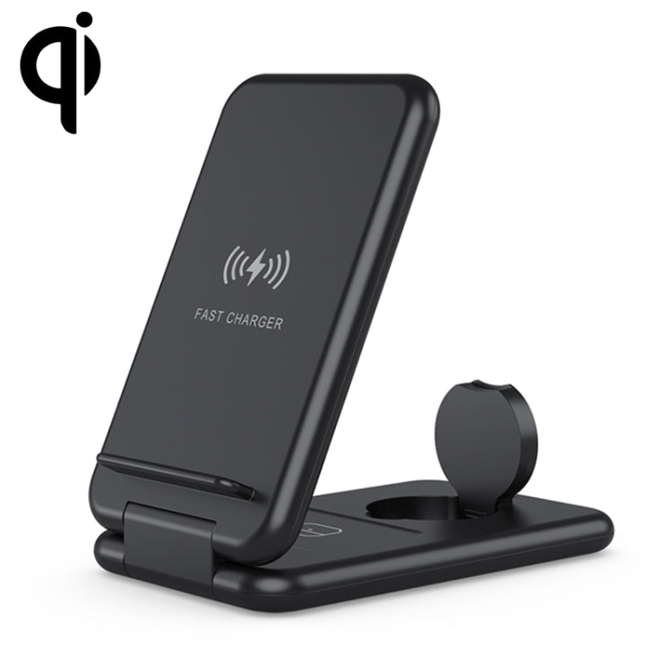 15W 3 in 1 Foldable Qi Fast Wireless Charger Station Phone Holder for iPhones & iWatchs & Airpods