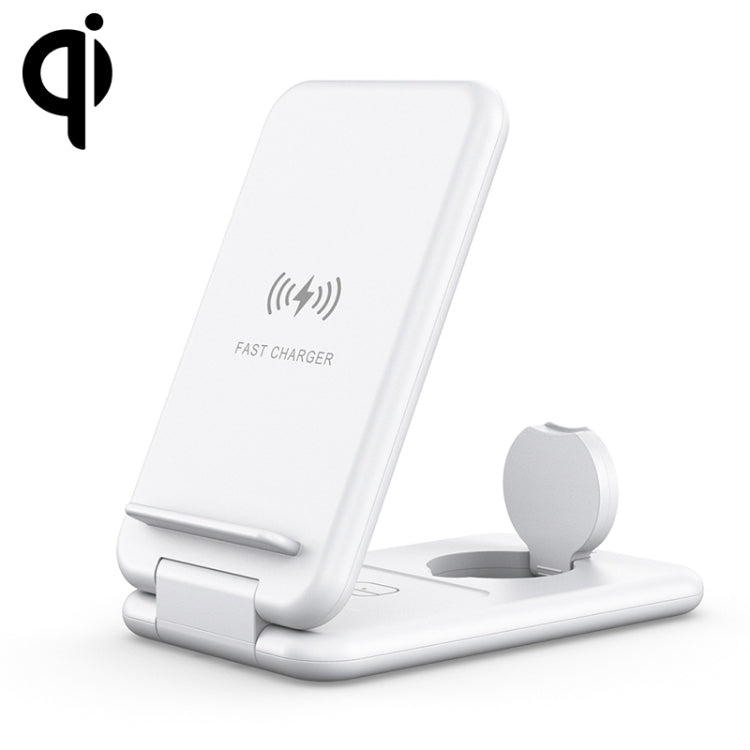 15W 3 in 1 Foldable Qi Fast Wireless Charger Station Phone Holder for iPhones & iWatchs & Airpods