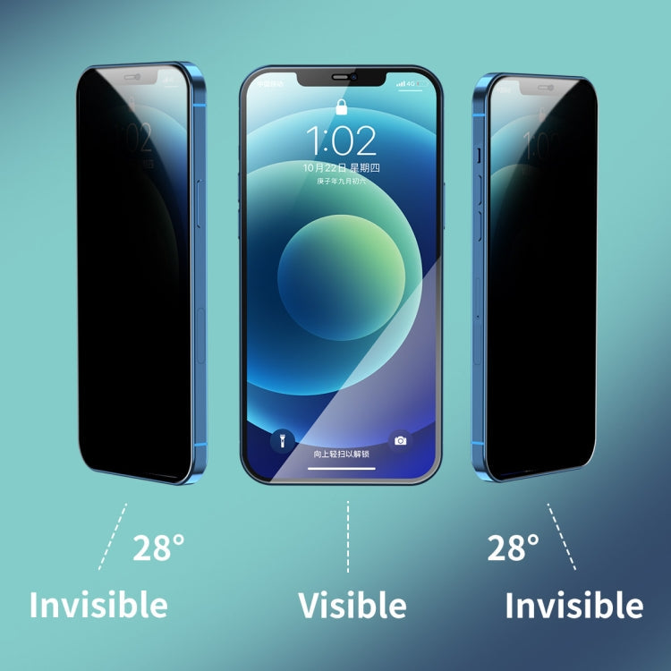ENKAY Hat-Prince Full Coverage 28 Degree Privacy Screen Protector Anti-spy Tempered Glass Film, For iPhone 12 / 12 Pro, For iPhone 12 mini, For iPhone 12 Pro Max, For iPhone 11 Pro / XS / X, For iPhone 11 / XR, For iPhone 11 Pro Max