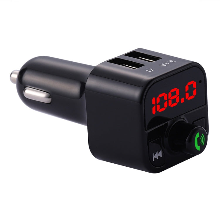 X5 Handsfree Car Kit FM Transmitter Wireless Audio Receiver Auto MP3 Player Dual USB Fast Charger, X5