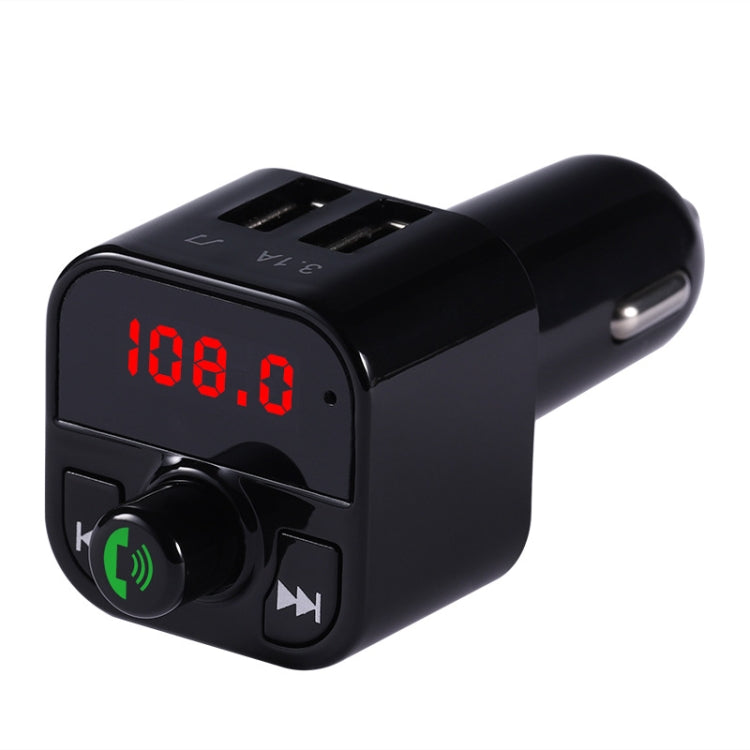 X5 Handsfree Car Kit FM Transmitter Wireless Audio Receiver Auto MP3 Player Dual USB Fast Charger, X5