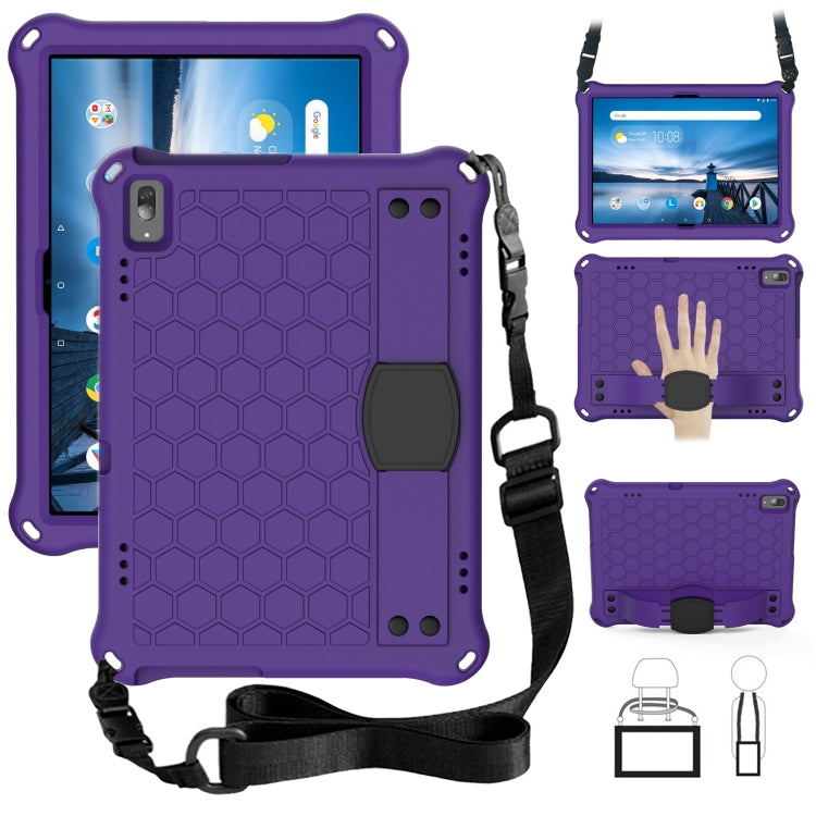 Honeycomb Design EVA + PC Material Four Corner Anti Falling Flat Protective Shell with Strap, For Lenovo Tab M10 TB-X505X/F, For Lenovo Smart Tab M10 TB-605F, For Lenovo Smart Tab M10 TB-606F
