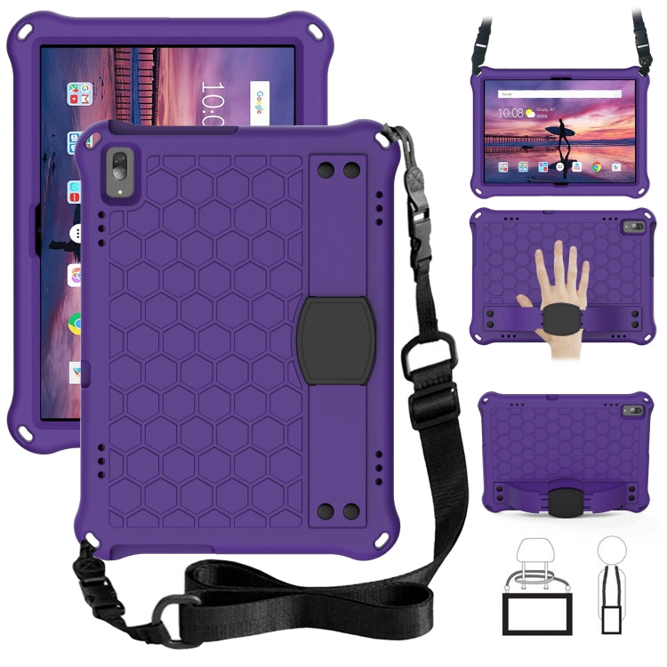 Honeycomb Design EVA + PC Material Four Corner Anti Falling Flat Protective Shell with Strap, For Lenovo Tab 4 10 Plus TB-X704F/N/L/V, For Lenovo Tab 4 10 TB-X304F/N