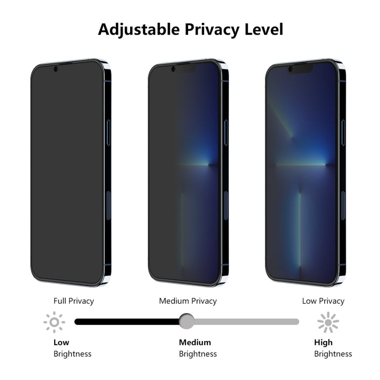 2 PCS ENKAY Hat-Prince Full Coverage Anti-drop Privacy Screen Protector Anti-spy Tempered Glass Film, For iPhone 13 mini(2pcs), For iPhone 13 / 13 Pro (2pcs), For iPhone 13 Pro Max(2pcs)