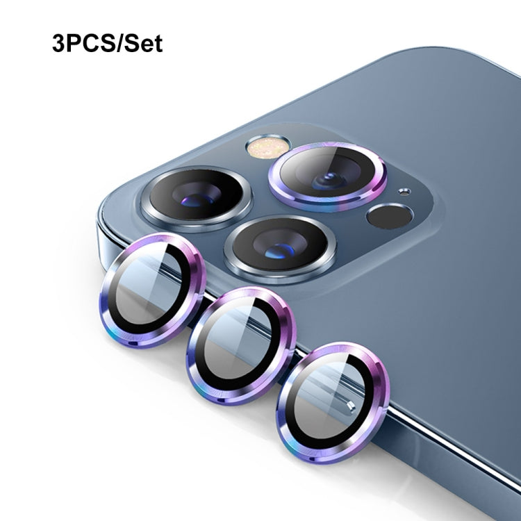 ENKAY Hat-Prince Aluminium Alloy + Tempered Glass Camera Lens Cover Film Ring for iPhone 13 Pro / 13 Pro Max