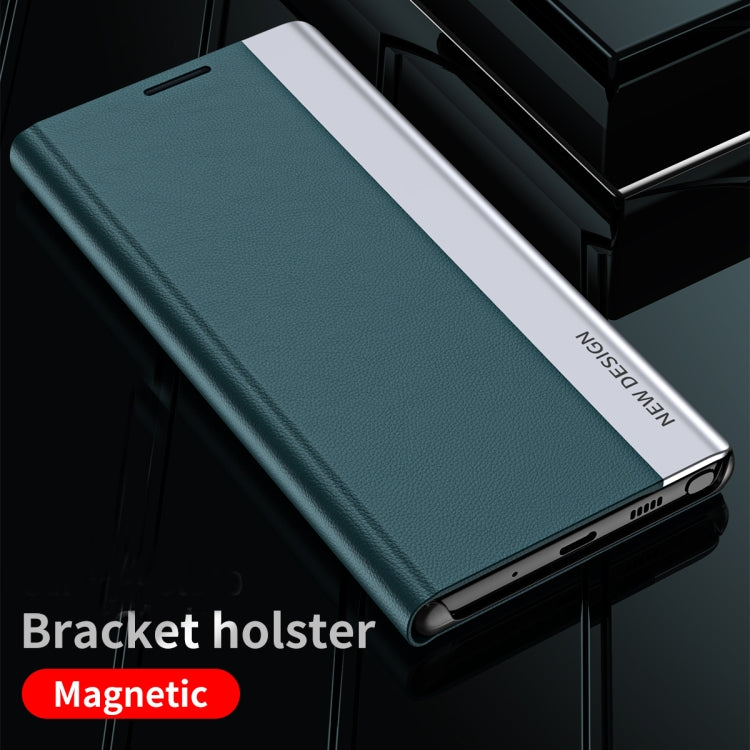 Side Electroplated Magnetic Ultra-Thin Horizontal Flip Leather Case with Holder, For Xiaomi Mi 11T / 11T Pro