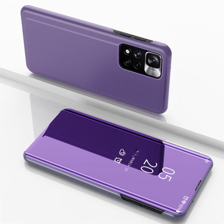 Plated Mirror Horizontal Flip Leather Case with Holder, For Xiaomi Redmi Note 11, For Xiaomi Redmi Note 11 Pro / Note 11 Pro+, For Xiaomi Redmi Note 11 Pro