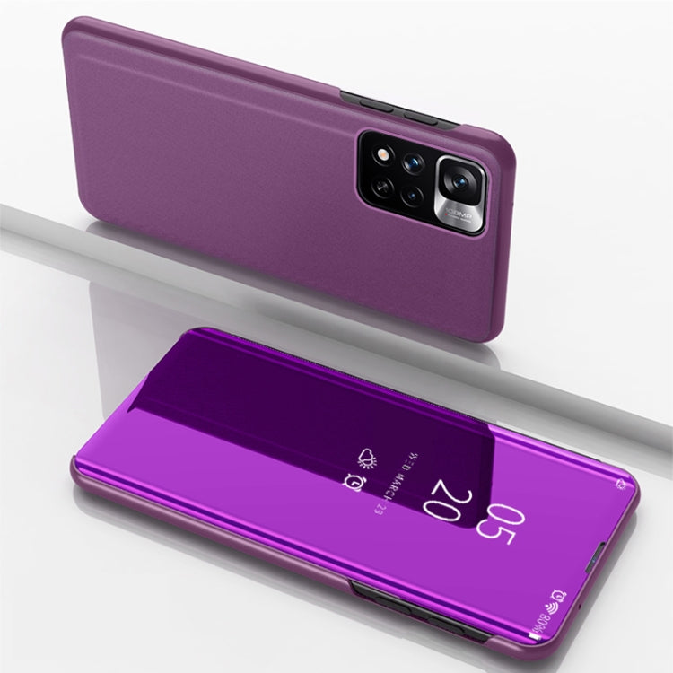 Plated Mirror Horizontal Flip Leather Case with Holder, For Xiaomi Redmi Note 11, For Xiaomi Redmi Note 11 Pro / Note 11 Pro+, For Xiaomi Redmi Note 11 Pro